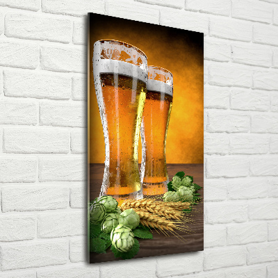 Staand foto plexiglas Twee glazen bier