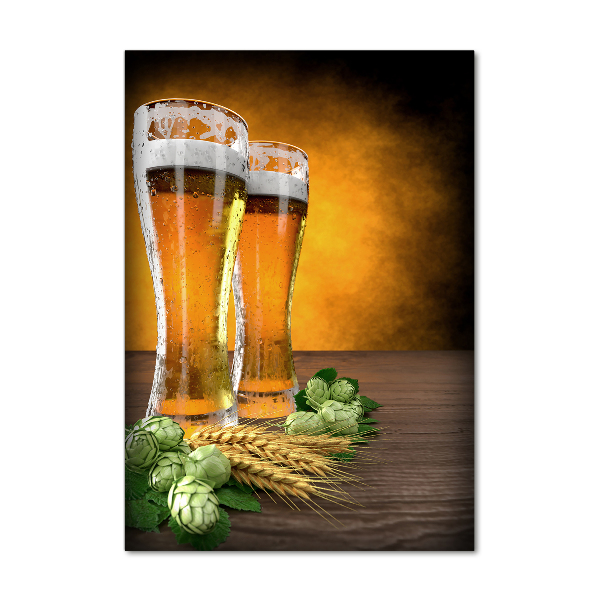 Staand foto plexiglas Twee glazen bier