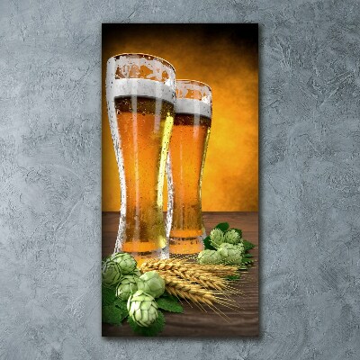 Staand foto plexiglas Twee glazen bier