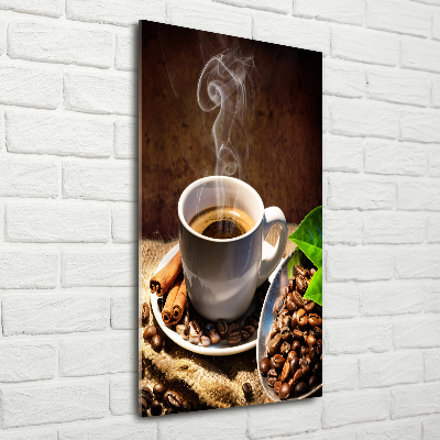 Staand foto in plexiglas Een kopje koffie