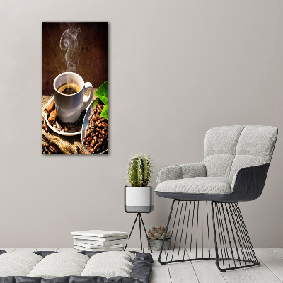 Staand foto in plexiglas Een kopje koffie