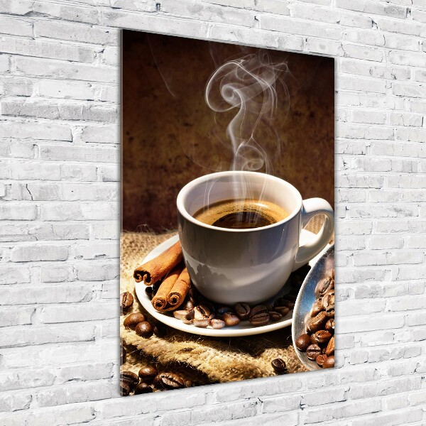 Staand foto in plexiglas Een kopje koffie