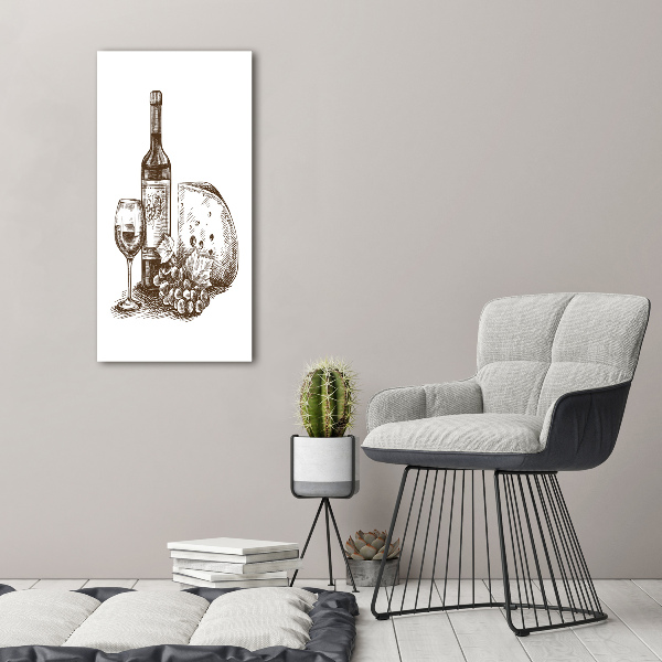 Staand foto op plexiglas Wijn en hapjes