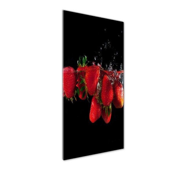 Staand foto in plexiglas Aardbeien in water