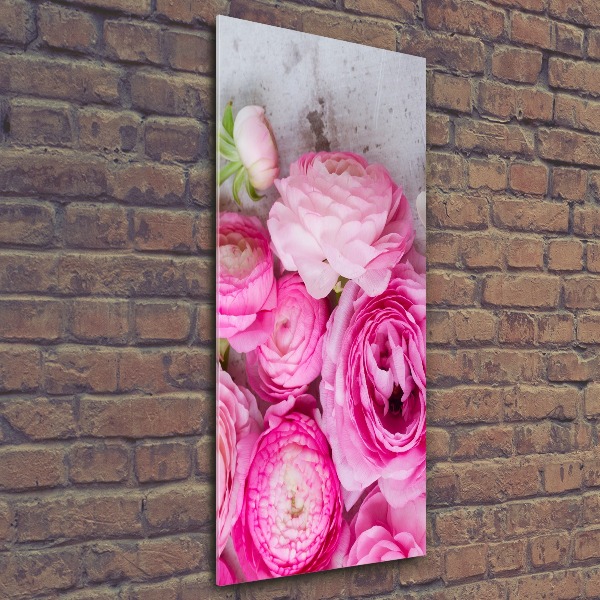 Staand plexiglas foto Roze boterbloemen