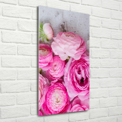 Staand plexiglas foto Roze boterbloemen