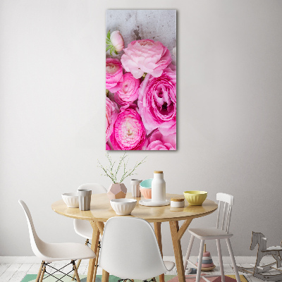 Staand plexiglas foto Roze boterbloemen