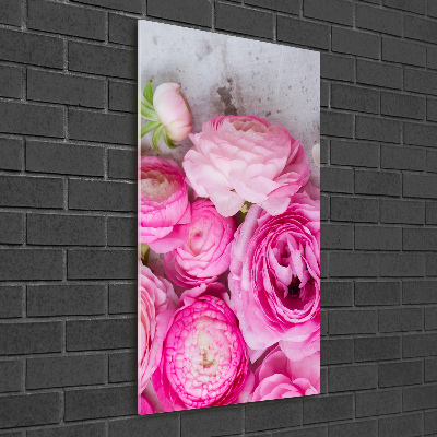 Staand plexiglas foto Roze boterbloemen