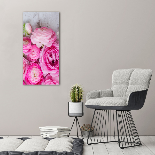 Staand plexiglas foto Roze boterbloemen