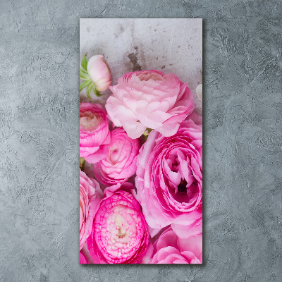 Staand plexiglas foto Roze boterbloemen