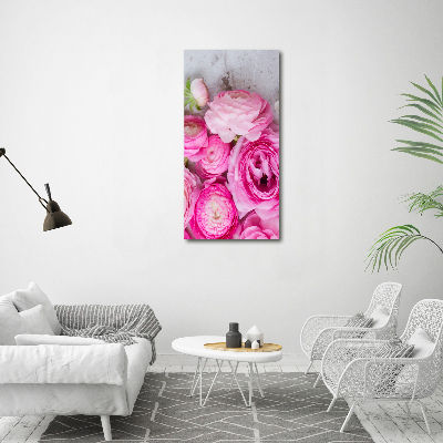 Staand plexiglas foto Roze boterbloemen