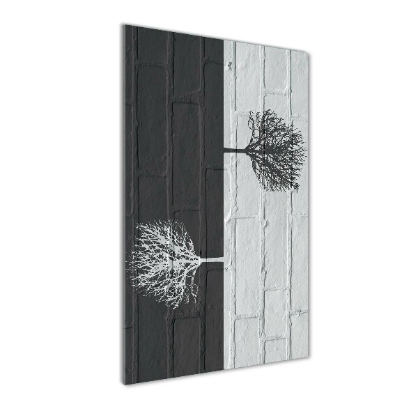 Staand plexiglas foto Bomen op de muur