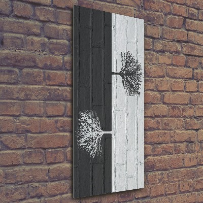 Staand plexiglas foto Bomen op de muur