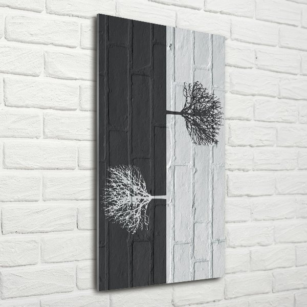 Staand plexiglas foto Bomen op de muur