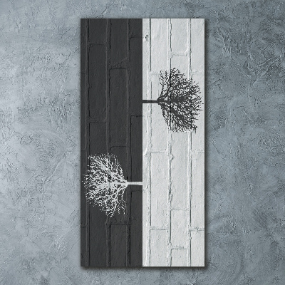 Staand plexiglas foto Bomen op de muur