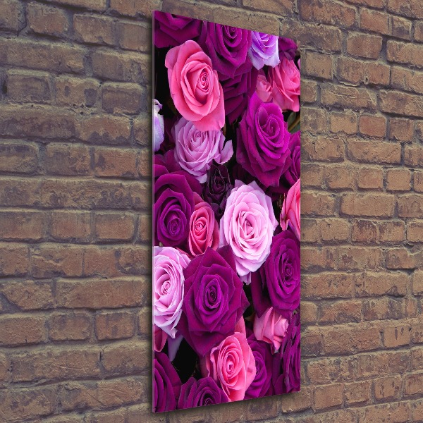 Staand foto op plexiglas Roze rozen