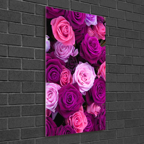 Staand foto op plexiglas Roze rozen