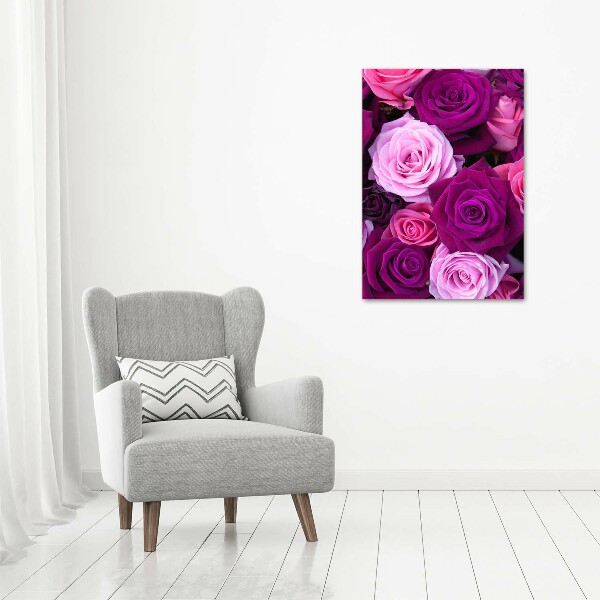 Staand foto op plexiglas Roze rozen