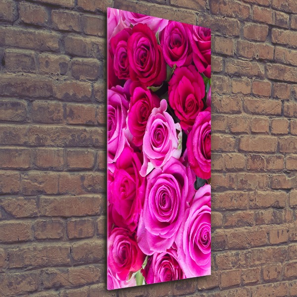Staand plexiglas foto Roze rozen