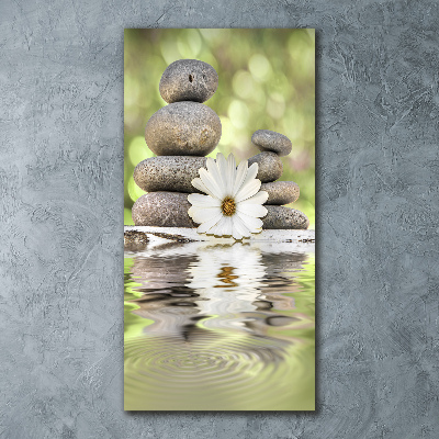 Staand foto op plexiglas Stenen en bloemen