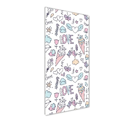 Staand foto in plexiglas Romantisch patroon