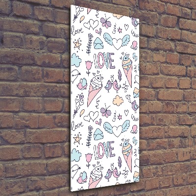 Staand foto in plexiglas Romantisch patroon