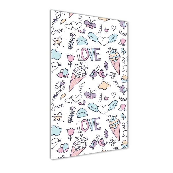 Staand foto in plexiglas Romantisch patroon