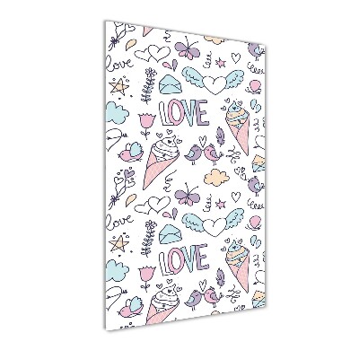 Staand foto in plexiglas Romantisch patroon