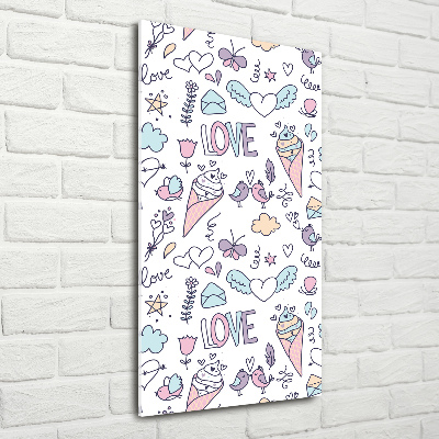 Staand foto in plexiglas Romantisch patroon