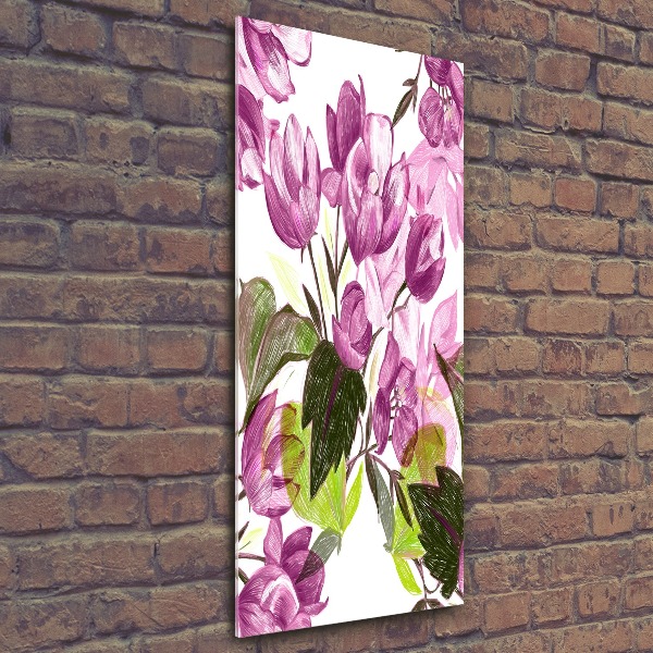 Staand plexiglas foto Paarse bloemen