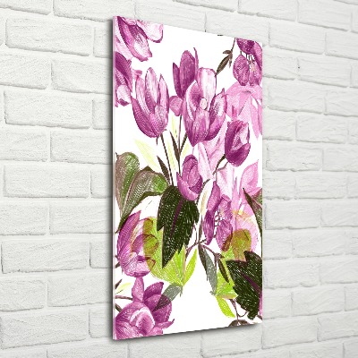 Staand plexiglas foto Paarse bloemen