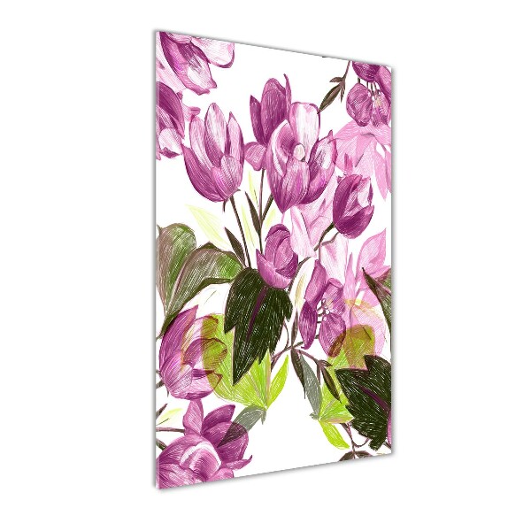 Staand plexiglas foto Paarse bloemen