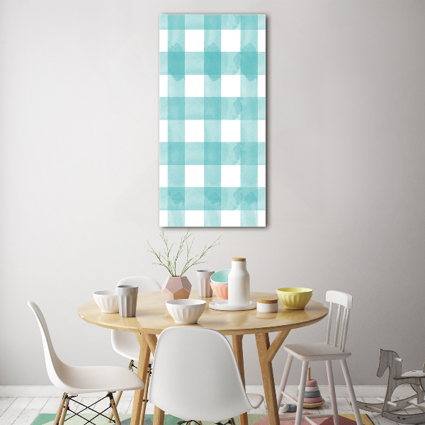 Staand foto in plexiglas Blauw geblokt