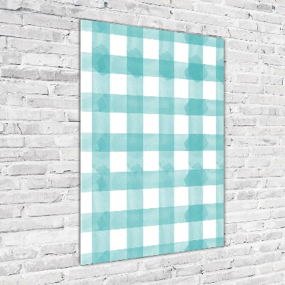 Staand foto in plexiglas Blauw geblokt