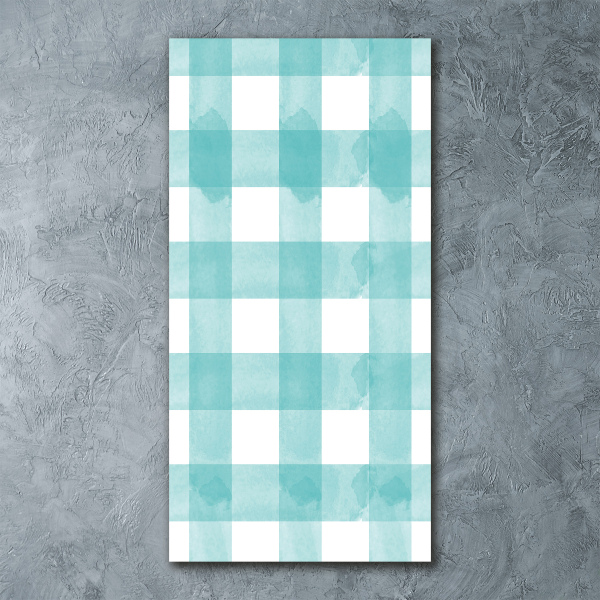 Staand foto in plexiglas Blauw geblokt