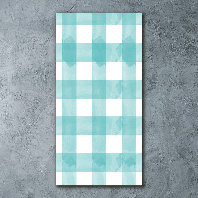 Staand foto in plexiglas Blauw geblokt