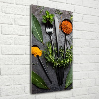Staand plexiglas foto Bestek en specerijen