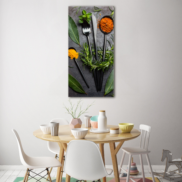 Staand plexiglas foto Bestek en specerijen
