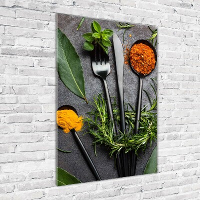 Staand plexiglas foto Bestek en specerijen