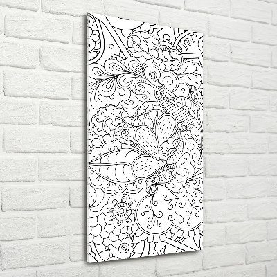 Staand foto op plexiglas Zentangle-achtergrond