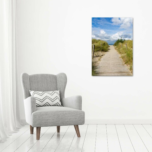 Staand plexiglas foto Pad naar het strand