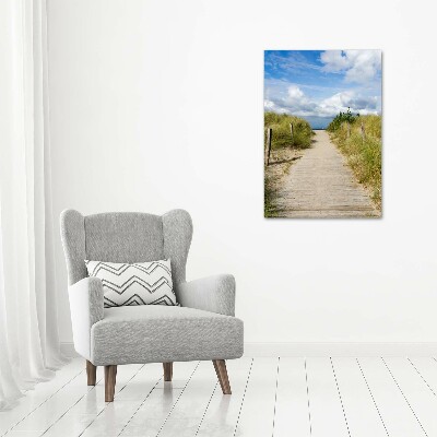 Staand plexiglas foto Pad naar het strand