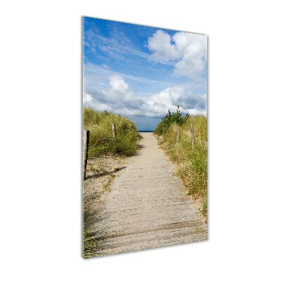 Staand plexiglas foto Pad naar het strand