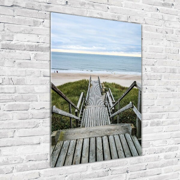 Staand plexiglas foto Pad naar het strand