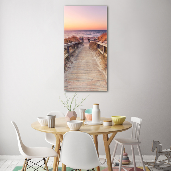 Staand foto in plexiglas Pad naar het strand