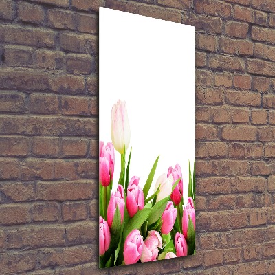 Staand plexiglas foto Roze tulpen