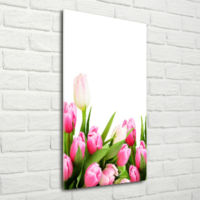 Staand plexiglas foto Roze tulpen