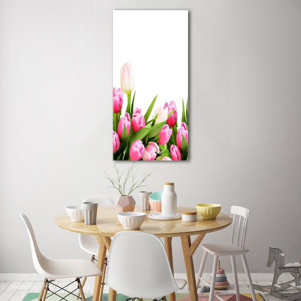 Staand plexiglas foto Roze tulpen
