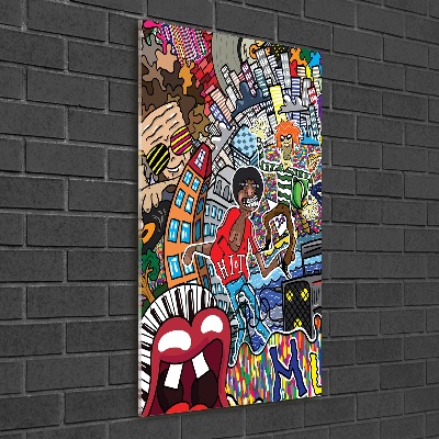 Staand foto op plexiglas Muzikale collage