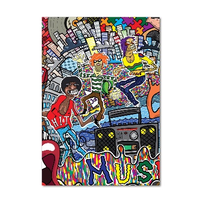 Staand foto op plexiglas Muzikale collage